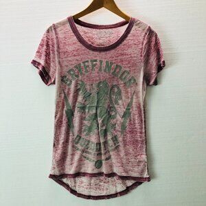 Harry Potter T-Shirt Womens L Pink White Graphic Tee Short Sleeve Top Hogwarts